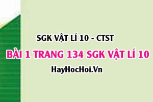 Giải bài 1 trang 134 SGK Vật lí 10 Chân trời sáng tạo